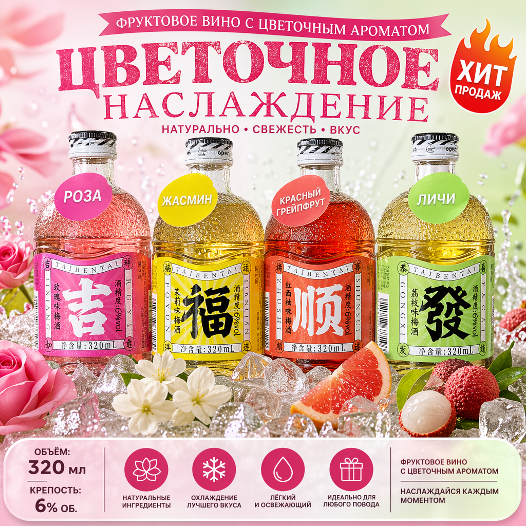 «Винный бар» – серия сливовых ликёров (6%, 320 мл)