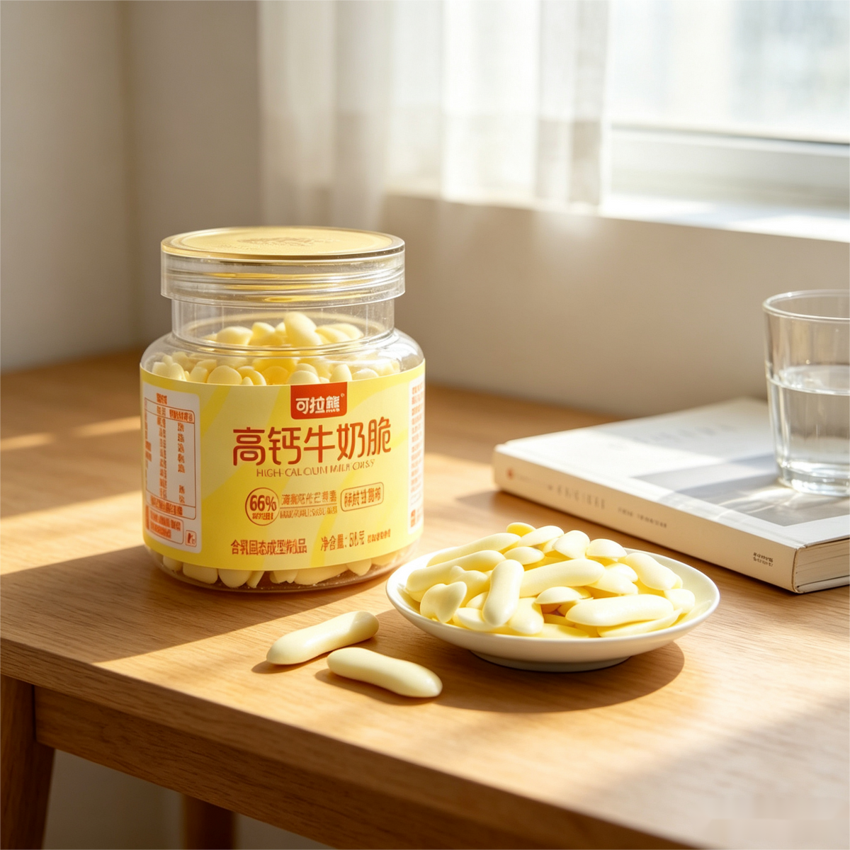 Молочный хруст с кальцием со вкусом тропического десерта 55 г, полезный повседневный перекус