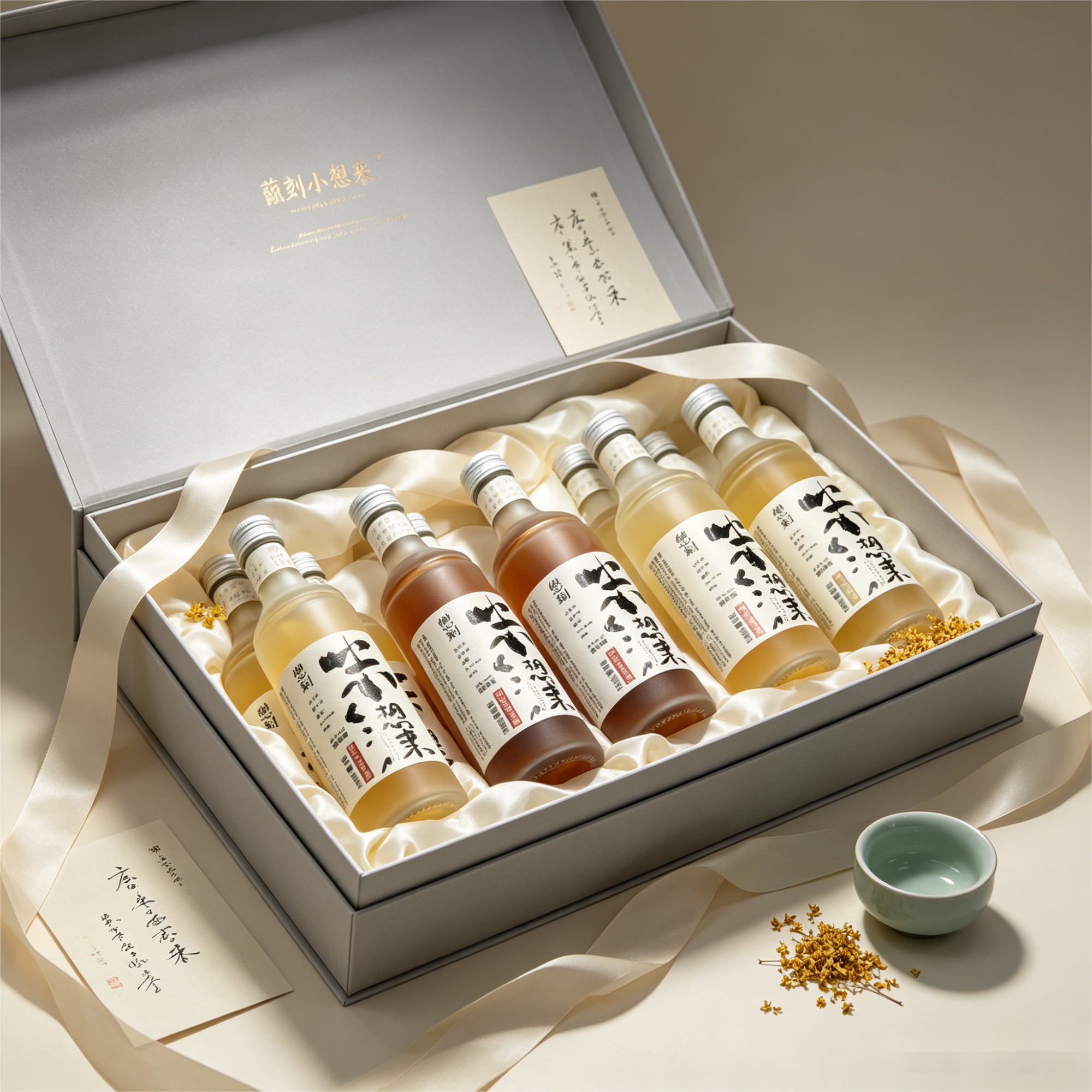 Рисовое вино «Ци Кэ», крепость 6%, 4 вкуса, объем бутылки 390 мл