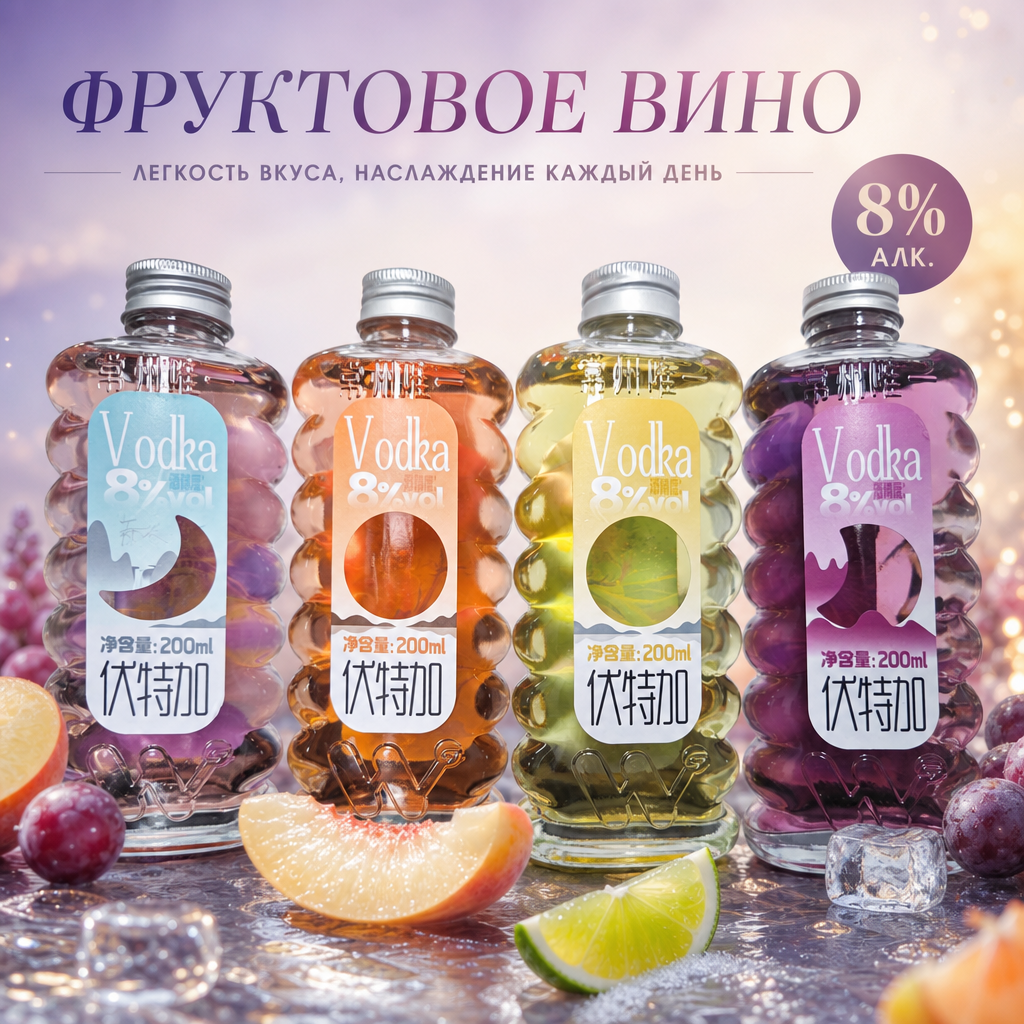 Мао Мао Чун — водка с фруктовым вкусом (8% vol, 200 мл)