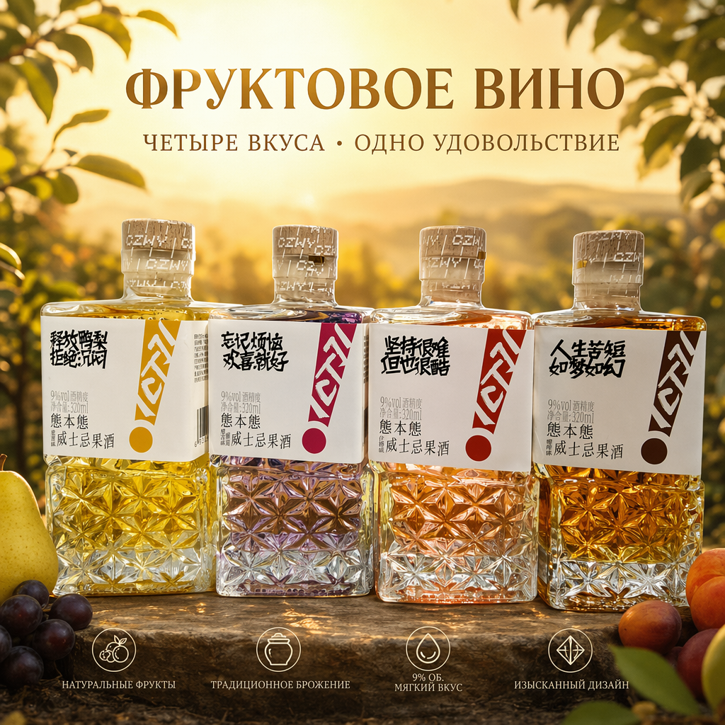 Да Юй Хай Тан — виски с фруктовым вкусом (9% vol, 320 мл)